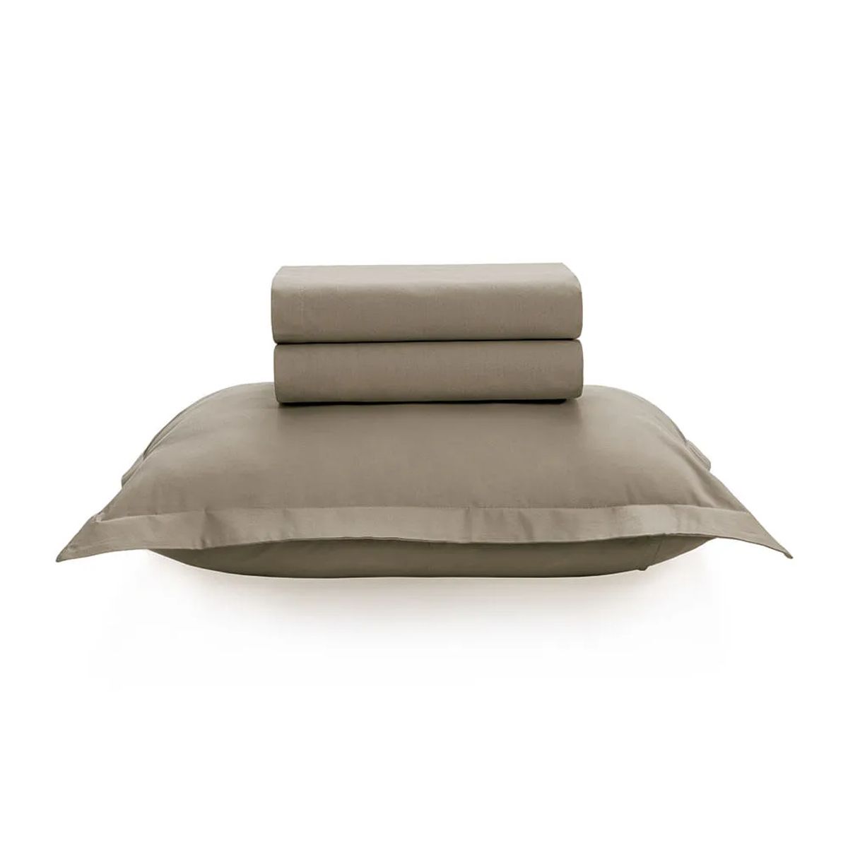 KARSTEN - Sábanas 1.5 plazas 100% algodón 200 hilos Beige