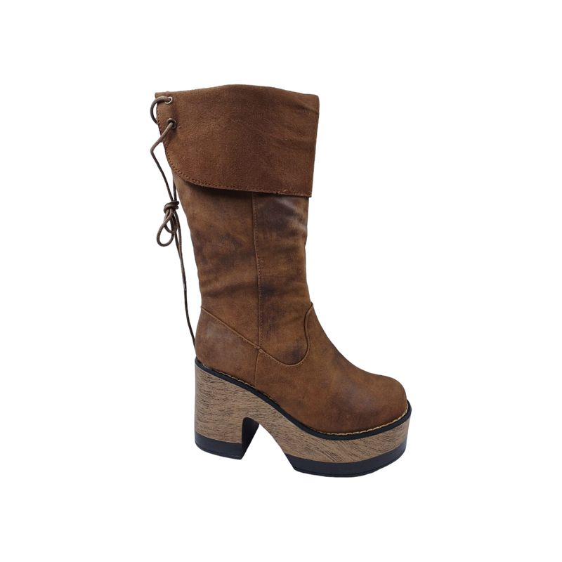 HERIEL - Bota Café Plataforma Mujer
