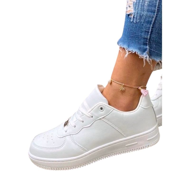 HERIEL - Zapatilla Blanca Plataforma Mujer