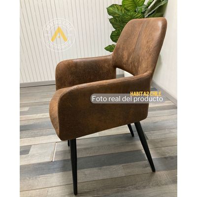 Imagen 2 del producto Sitial Mindy Ecocuero Marrón -Patas Negro