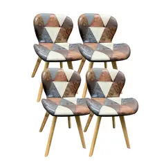 GENERICO - Pack de 4 Silla Aviador Mariposa Radar Patch - Brown