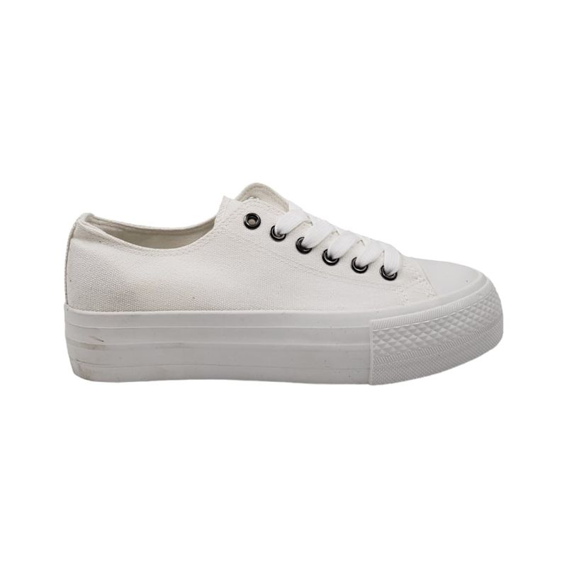 HERIEL - Zapatilla Blanca Plataforma Mujer