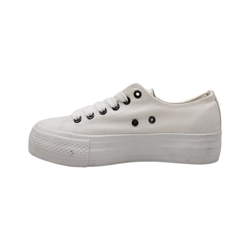 HERIEL - Zapatilla Blanca Plataforma Mujer