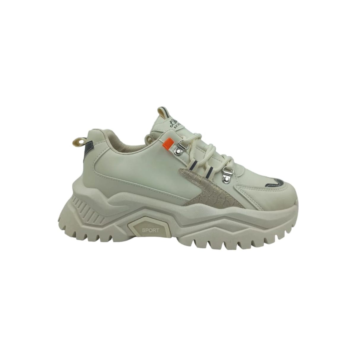 HERIEL - Zapatilla Beige Plataforma Mujer