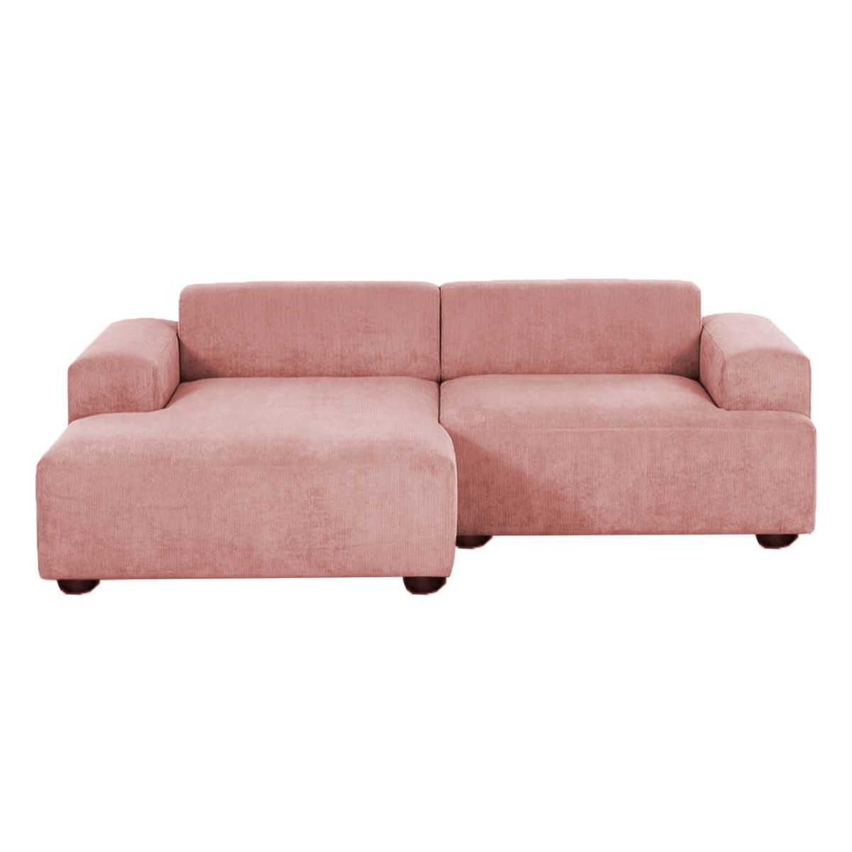 FOCUS - Sofá Seccional Florencia Izquierdo Felpa Palo Rosa
