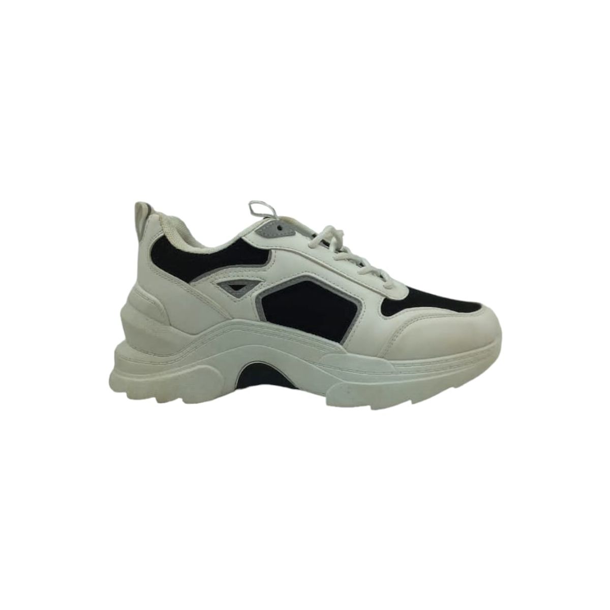 HERIEL - Zapatilla Blanca y Negra Mujer