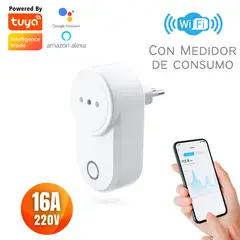 D MOTICA - Enchufe Wifi Inteligente 220V 16A Con Medidor de Consumo por App