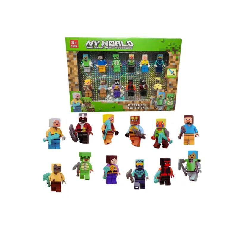 GENERICO - Set Minecraft Figuras Armables Juguetes Accesorios Bloques