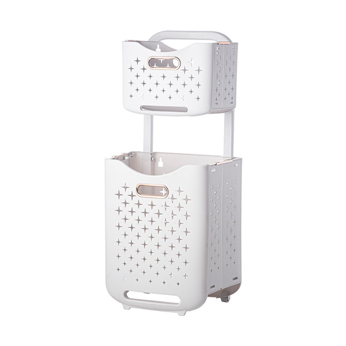 GENERICO - Cesta De Ropa Con Ruedas Plegable Soporte Multiuso Organiza