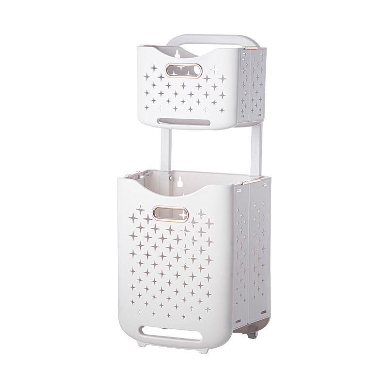 GENERICO - Cesta De Ropa Con Ruedas Plegable Soporte Multiuso Organiza