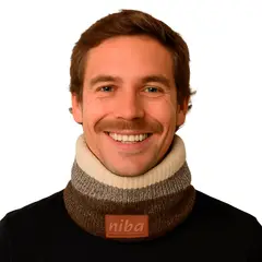 NIBA - Bufanda Circular Hombre Café beige