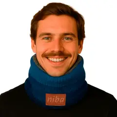 NIBA - Bufanda Circular Hombre Circular Azul