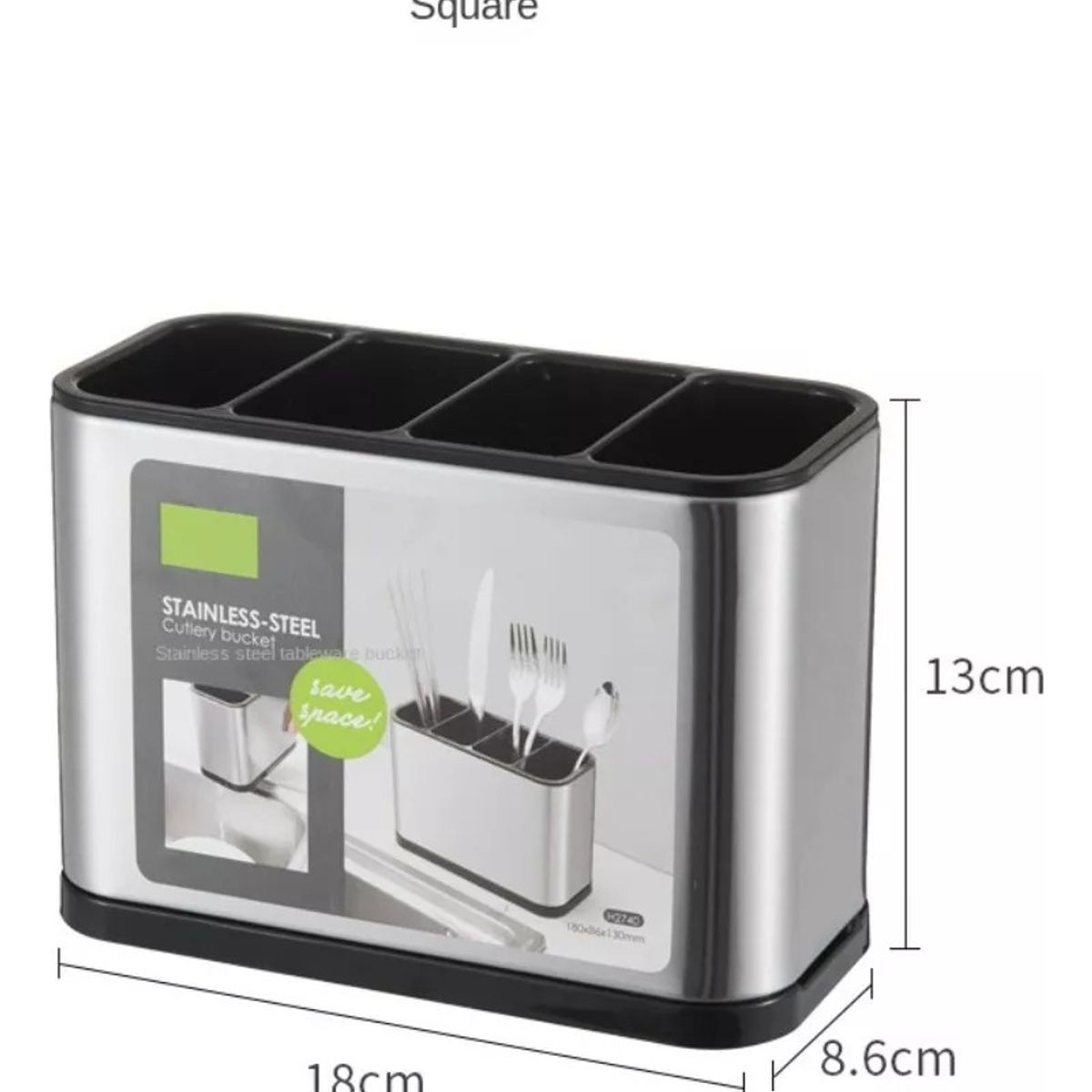 GENERICO - Escurridor Porta Cubiertos Acero