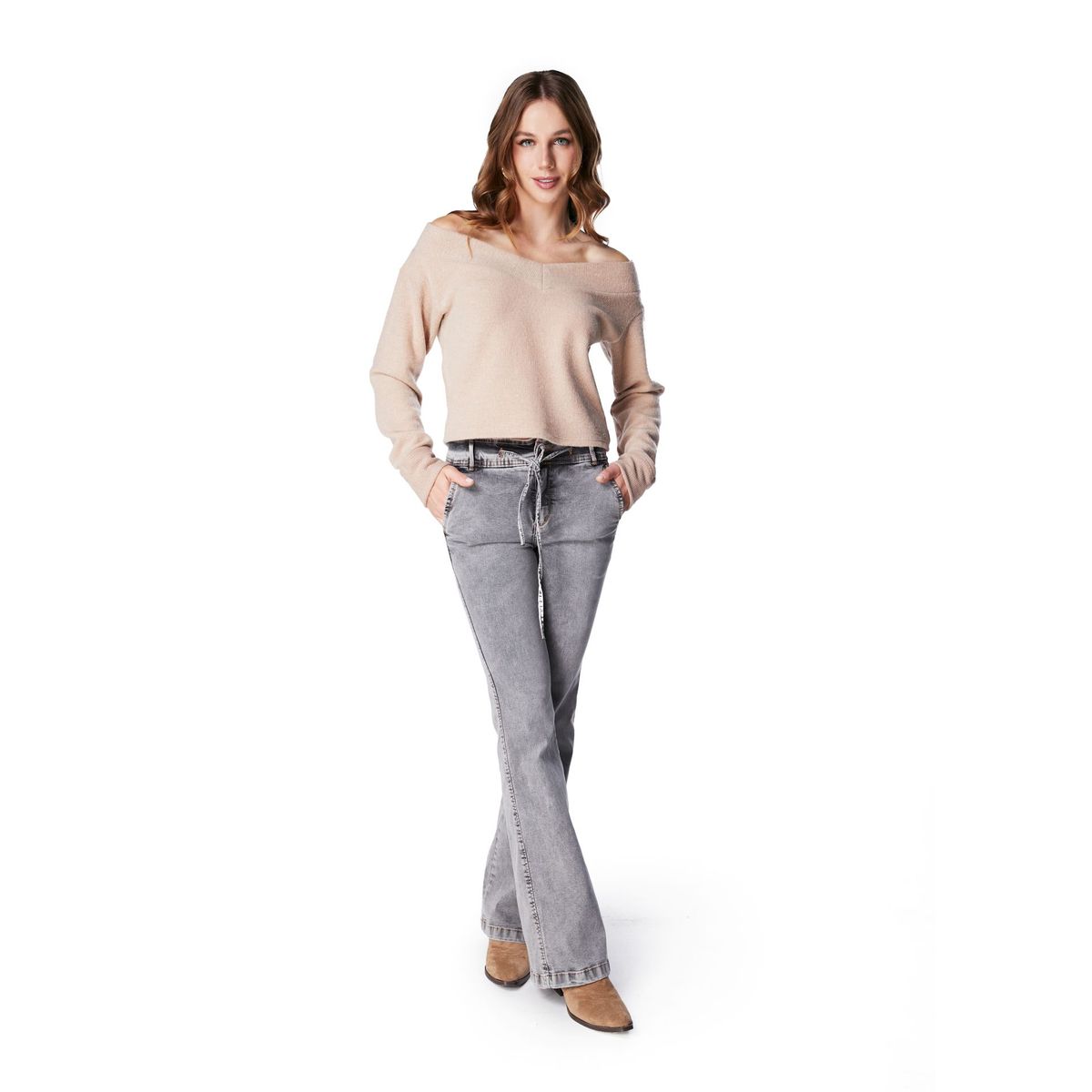 EFESIS - SWEATER JAN REGULAR MANGA ACAMPANADA C ROLL UP - Negro