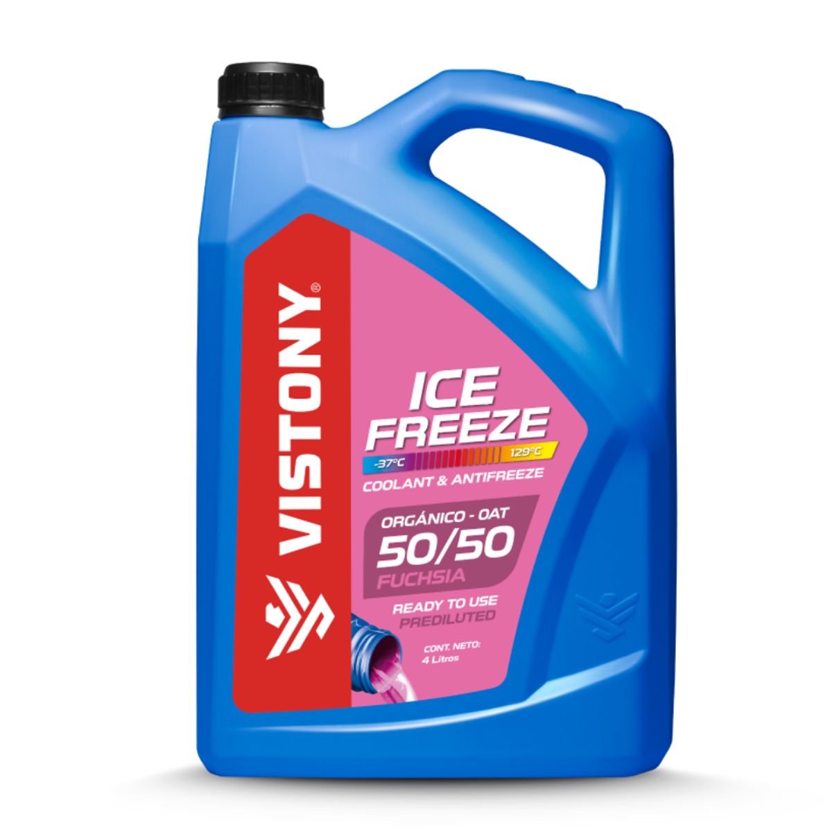 VISTONY - Refrigerante Y Anticongelante 50/50 Fucsia Vistony 4 Litros