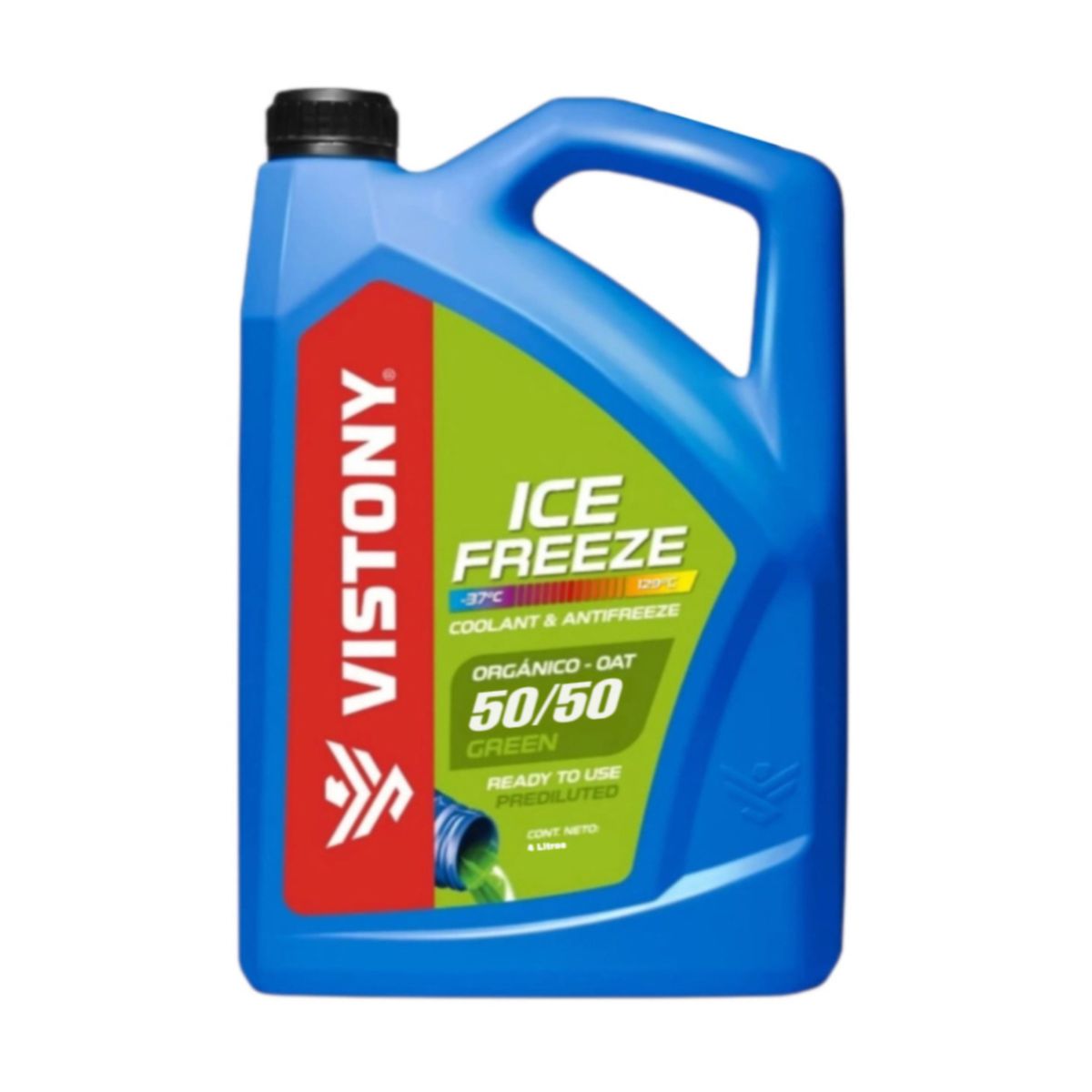 VISTONY - Refrigerante Y Anticongelante 50/50 Verde Vistony 4 Litros