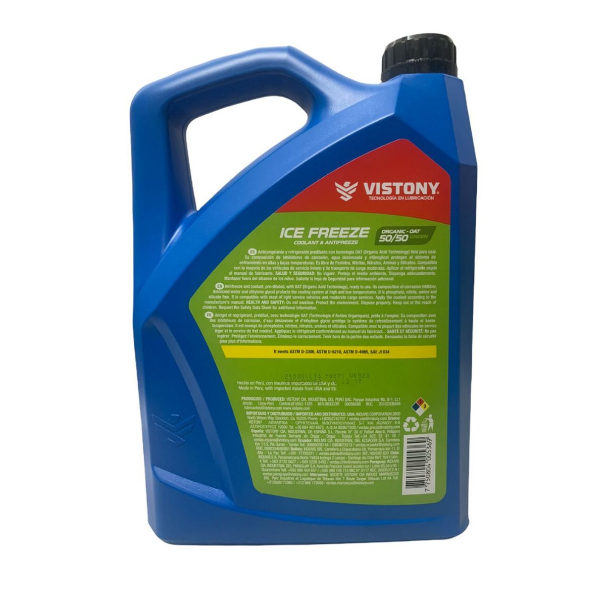 VISTONY - Refrigerante Y Anticongelante 50/50 Verde Vistony 4 Litros