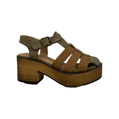 HERIEL - Sandalia Café Plataforma Mujer