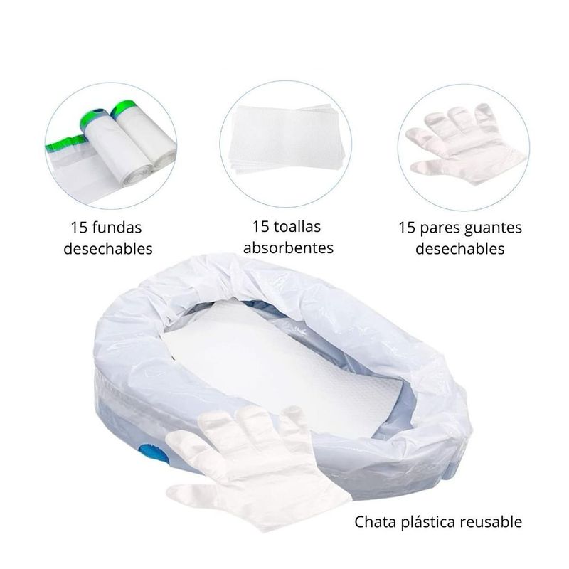 GENERICO - Kit de Chata Urinaria Antiderrame + Apósitos absorbentes