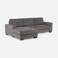 Sofá Seccional Sullivan Izquierdo Tela Gris