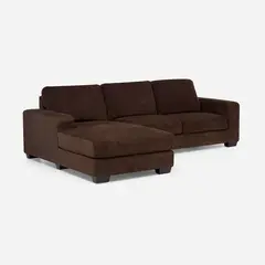 ROSEN - Sofá Seccional Sullivan Izquierdo Tela Chocolate
