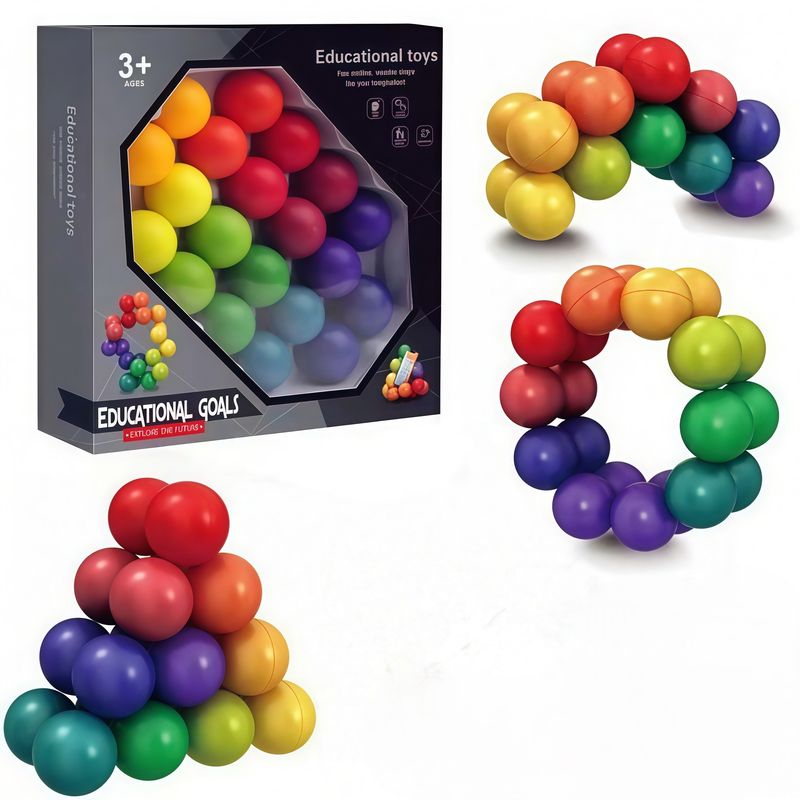 GENERICO - Pelota Educativa Antiestrés De Arcoíris Para Autismo Tdah
