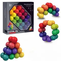 GENERICO - Pelota Educativa Antiestrés De Arcoíris Para Autismo Tdah