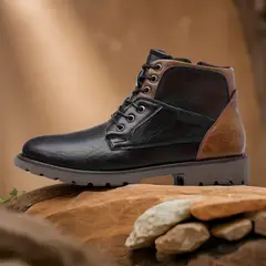 BLWOENS - Zapatos Botas de Martín para Hombre - Negro