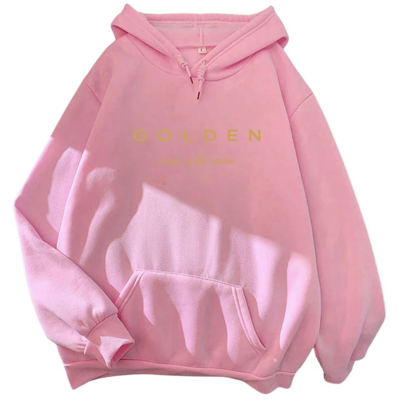 GENERICO - Poleron 100% Algodon Jungkook Golden Bts Army rosa S