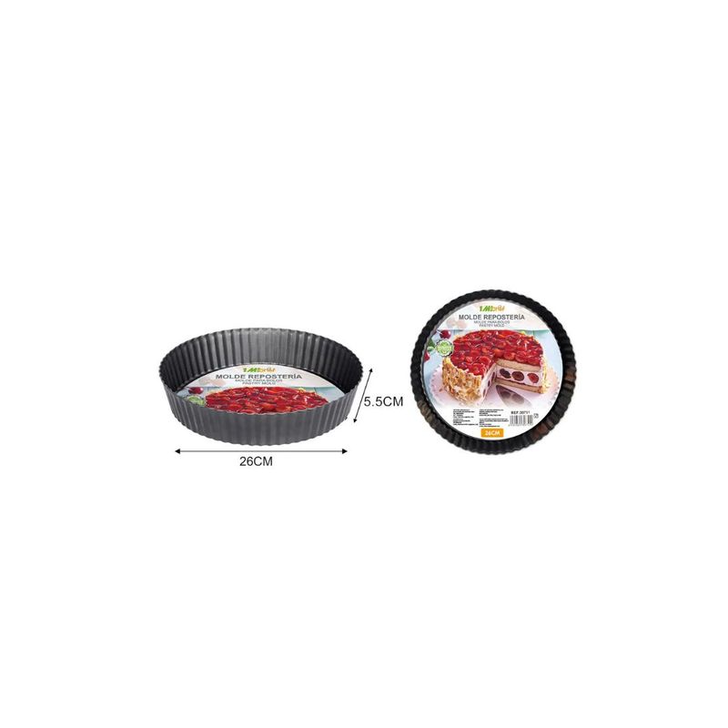 GENERICO - MOLDE PARA HORNEAR CIRCULAR 26CM