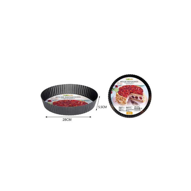 GENERICO - MOLDE PARA HORNEAR CIRCULAR 28CM