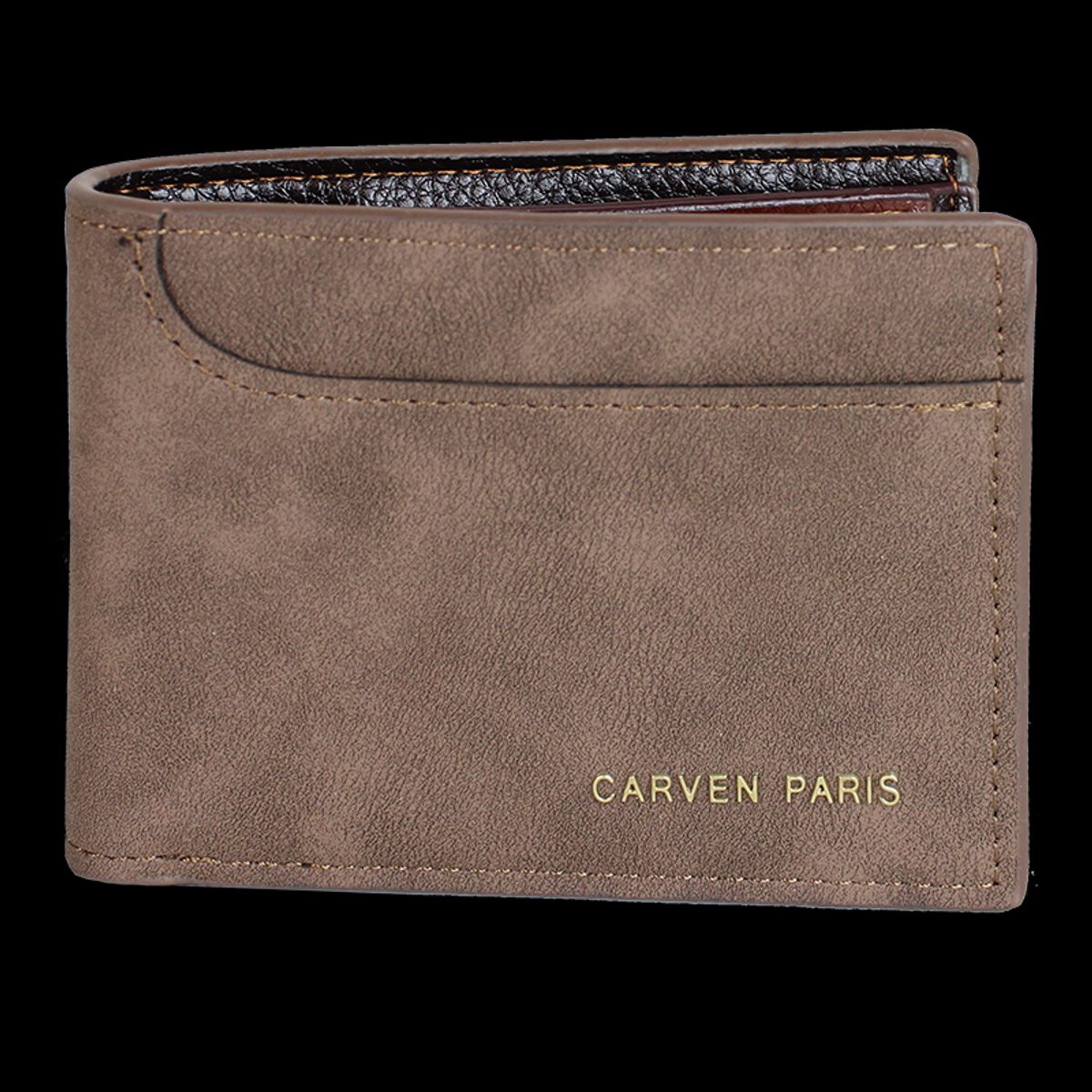 CARVEN - Billetera de hombre León café oscuro Carven Paris