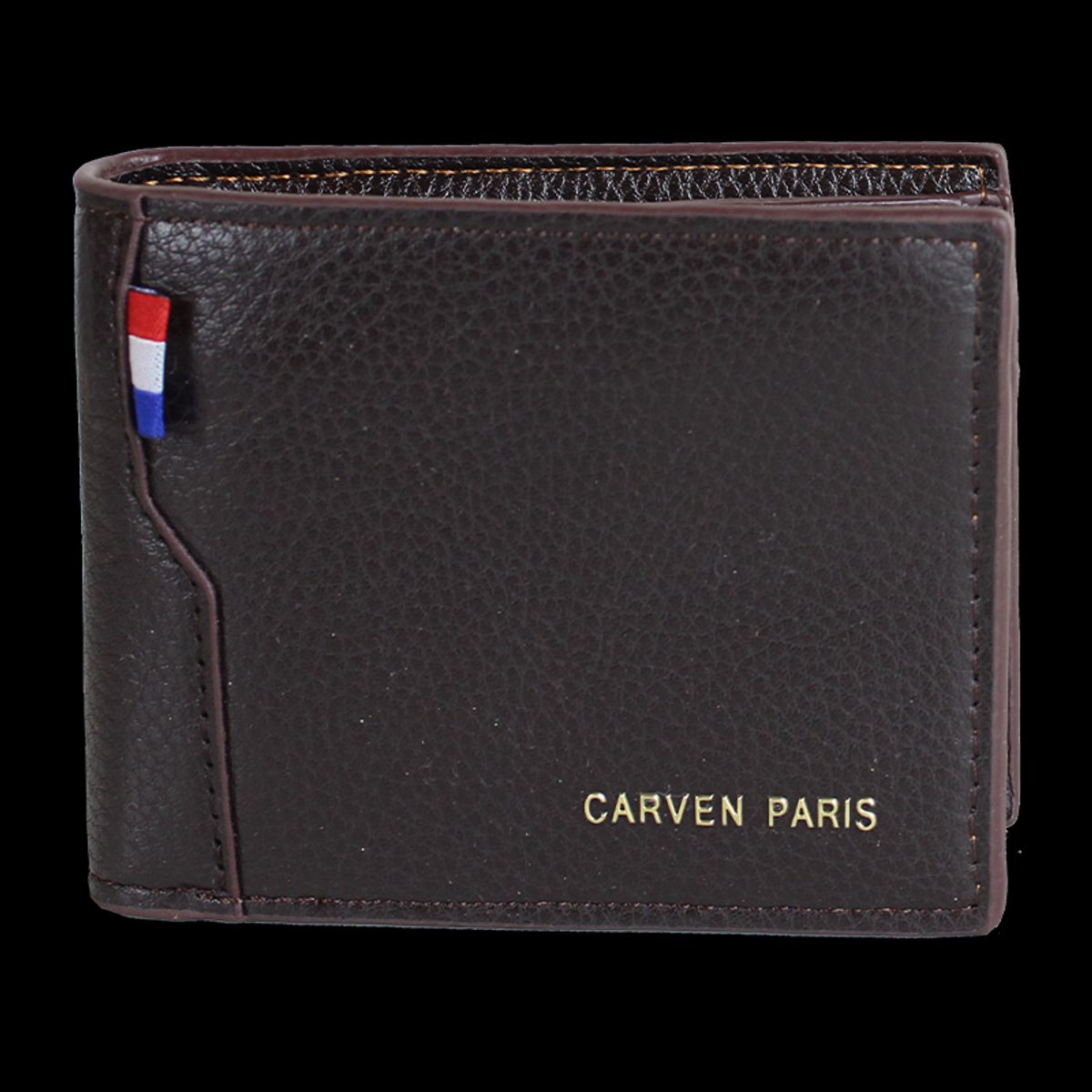 CARVEN - Billetera de hombre Matt café oscuro Carven Paris