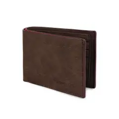 CARVEN - Billetera de hombre Nick café oscuro Paris