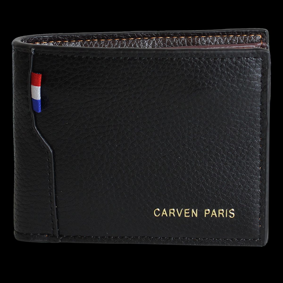CARVEN - Billetera de hombre Matt negra Carven Paris