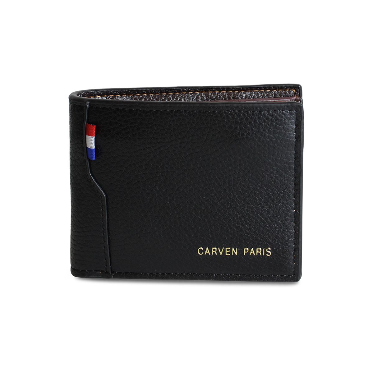 CARVEN - Billetera de hombre Matt negra Carven Paris