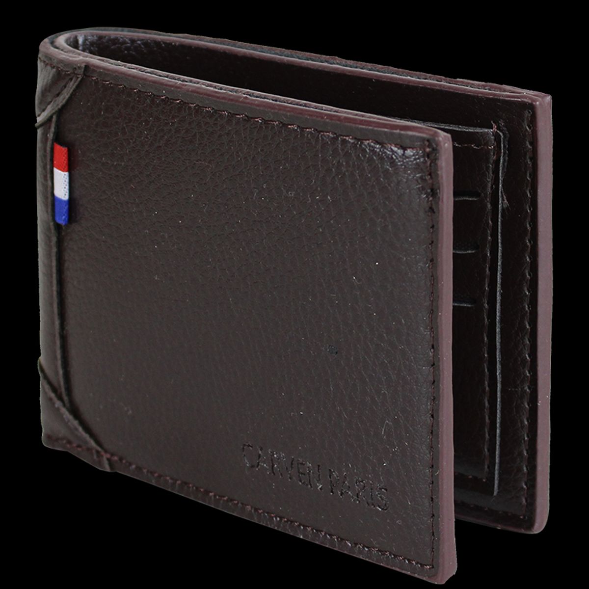 CARVEN - Billetera de hombre Agus café oscuro Carven Paris