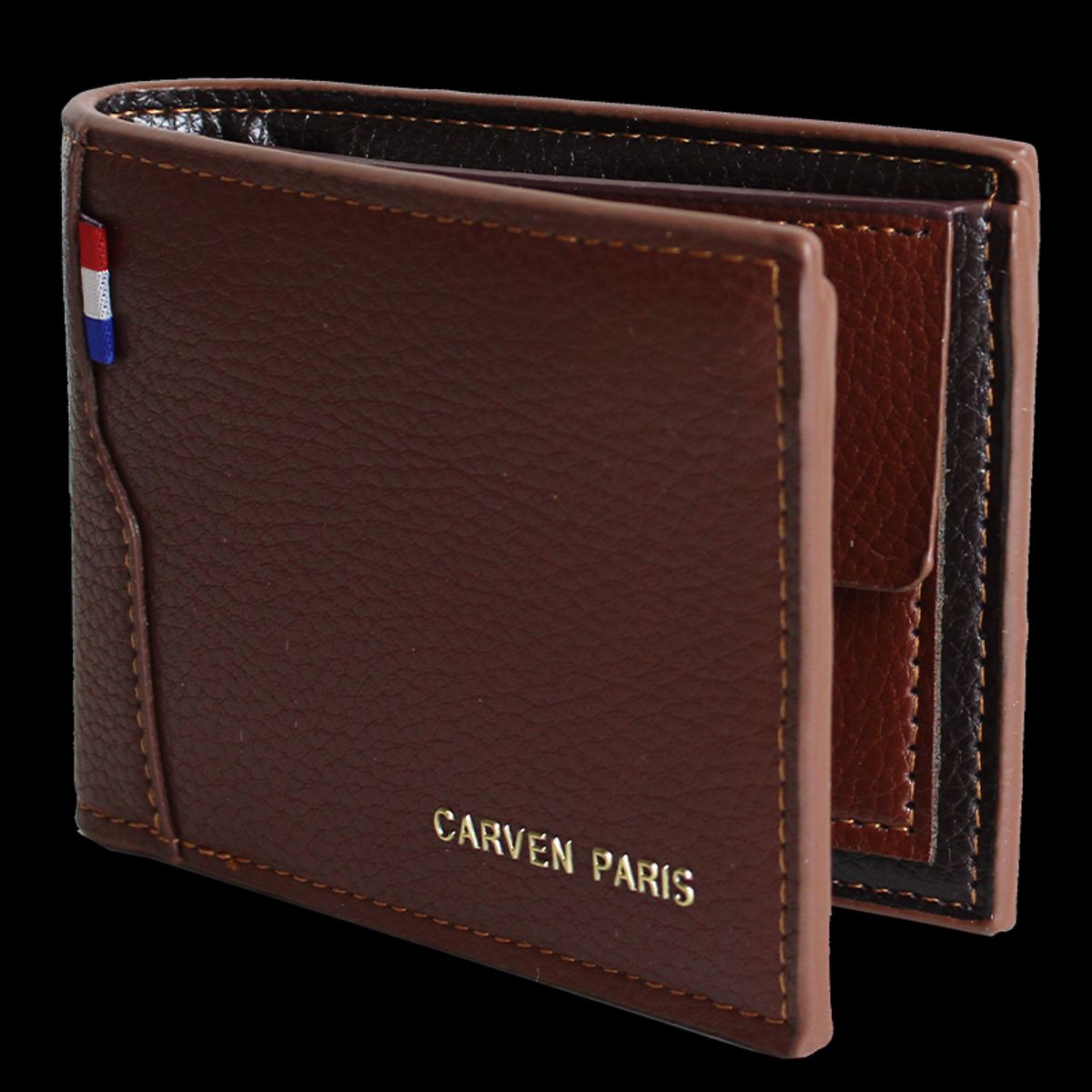 CARVEN - Billetera de hombre Matt café Carven Paris
