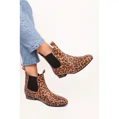 GANDARVA - Botín Mujer De Cuero Dafne Animal Print