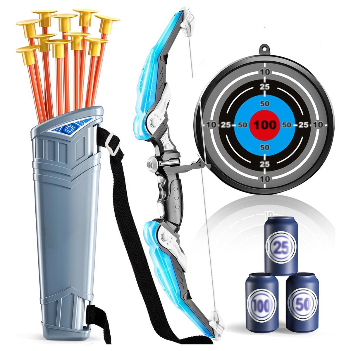 GENERICO - Juego De Arco Y Flecha Para Niños Y Niñas De 4 A 12 Años