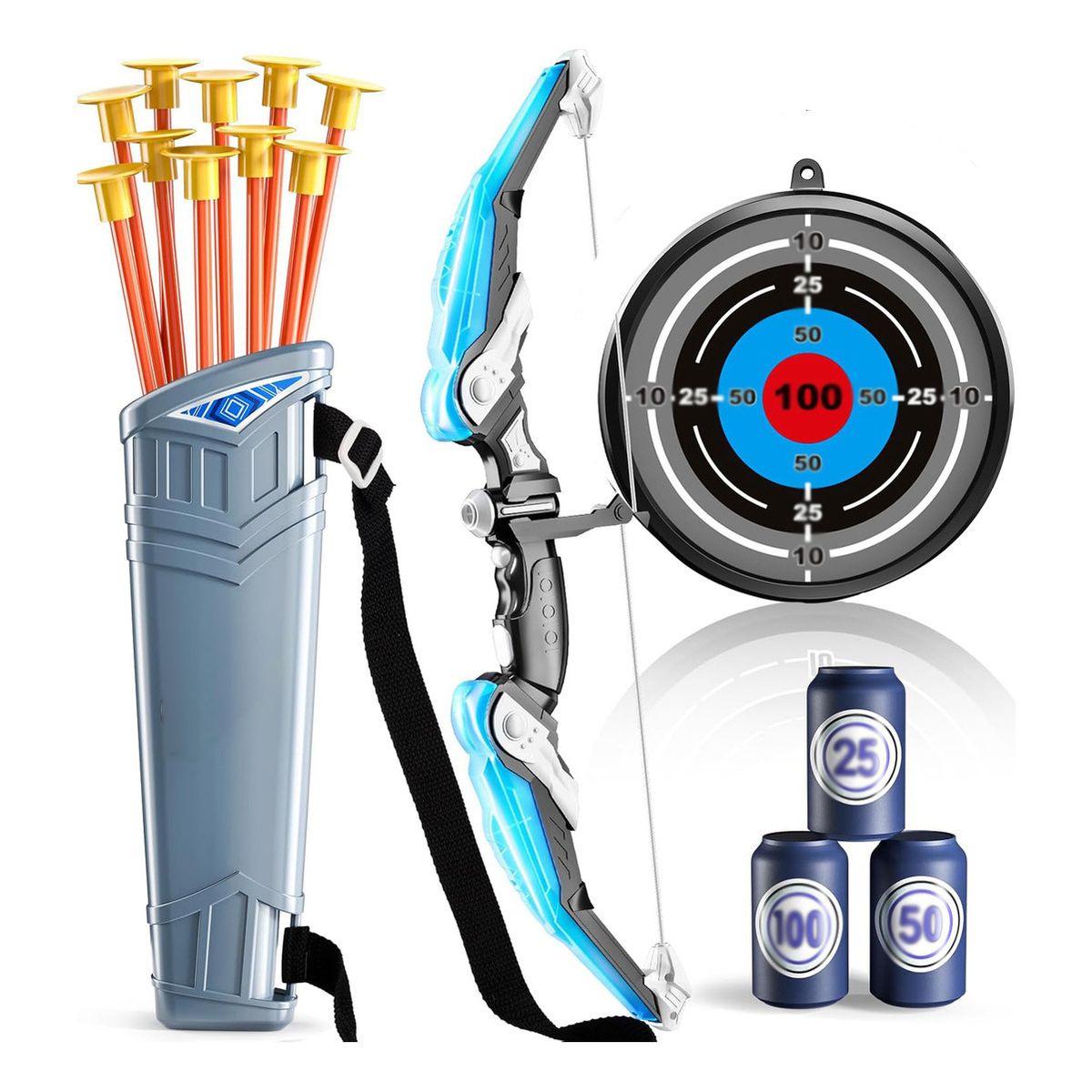 GENERICO - Juego De Arco Y Flecha Para Niños Y Niñas De 4 A 12 Años