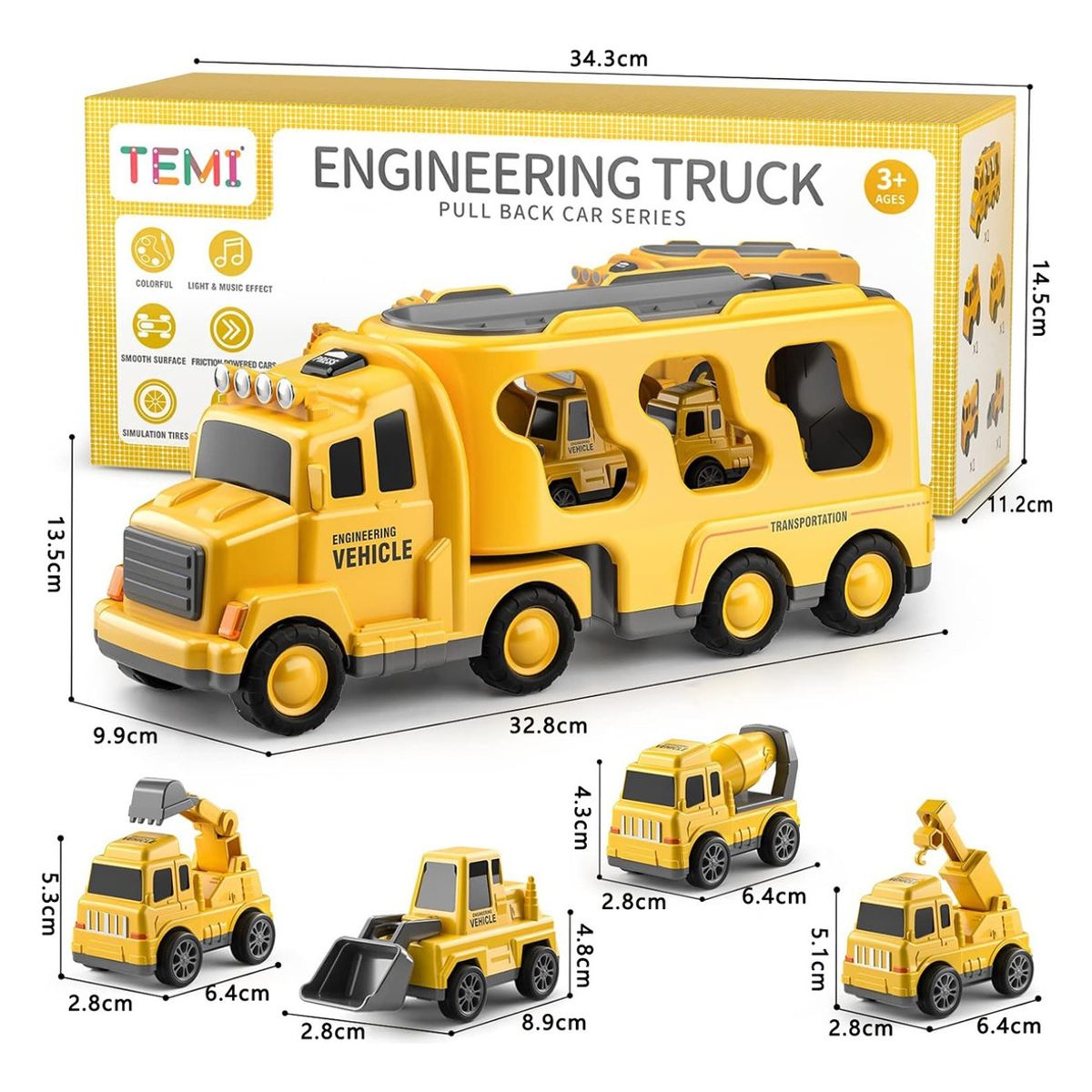 GENERICO - Juguetes De Camión De Construcción Regalos Para Niños 5pzs
