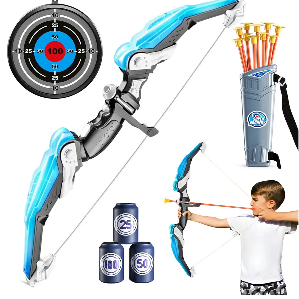 GENERICO - Juego De Juguete De Arco Y Flecha Con Luz Regalos Para Niños