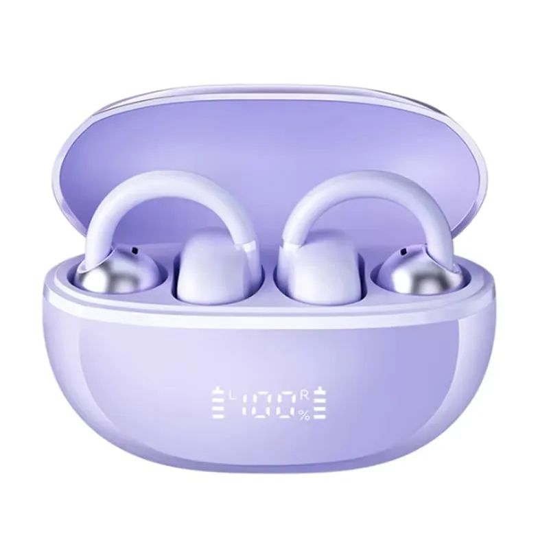 HAYLOU - HAYLOU auriculares AirFree TWS BT 54 batería de 24H duración-Morado