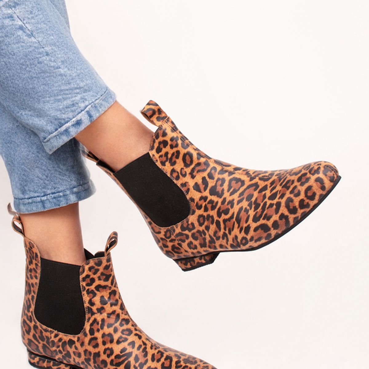 GANDARVA - Botín Mujer De Cuero  Dafne Animal Print