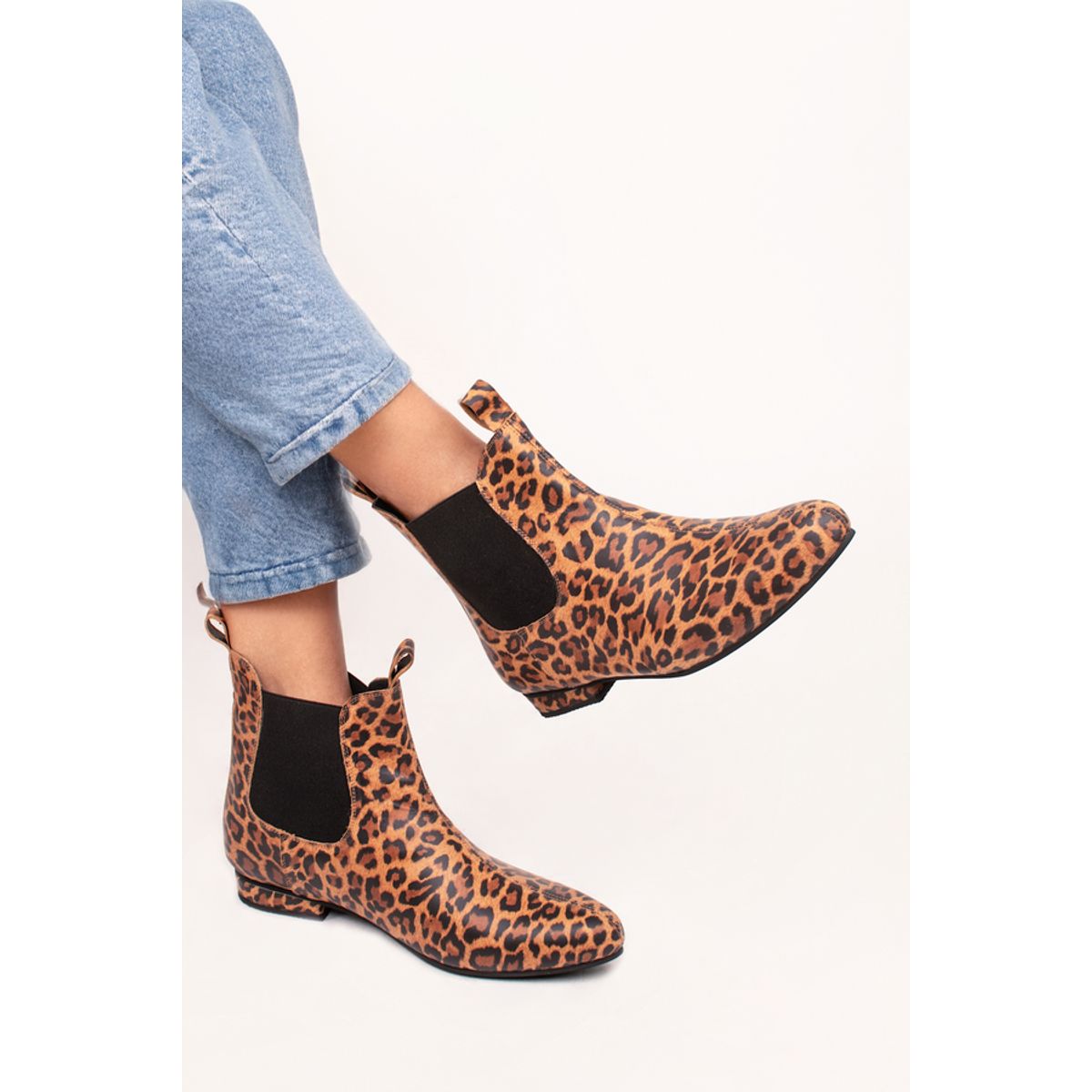 GANDARVA - Botín Mujer De Cuero  Dafne Animal Print