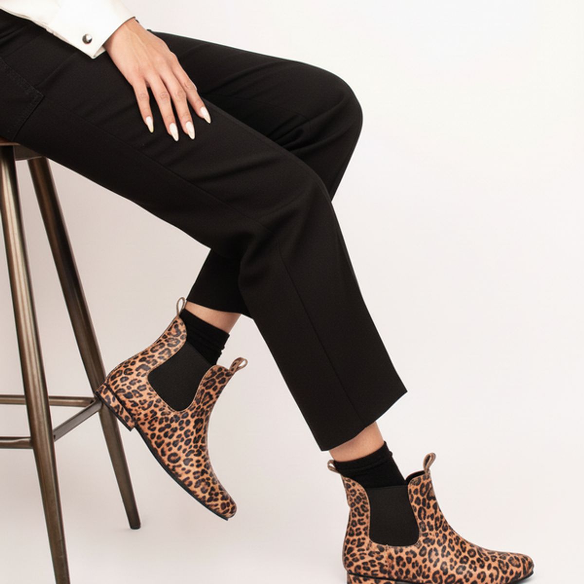 GANDARVA - Botín Mujer De Cuero  Dafne Animal Print