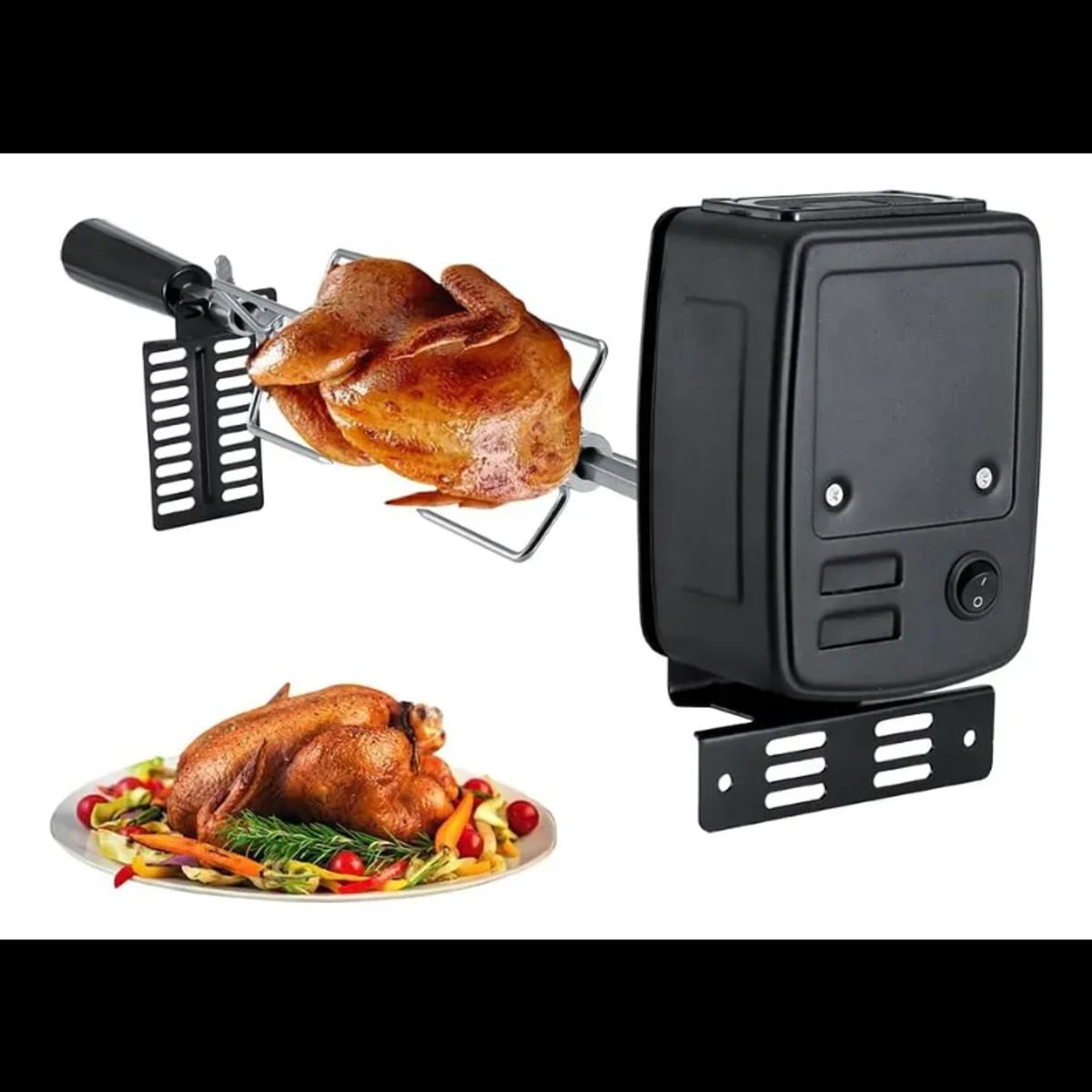 GENERICO - Kit De Asador De Parrilleros Con Motor Electrico 15kg