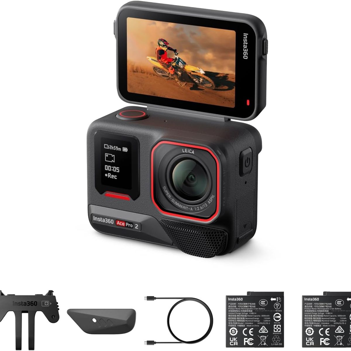 INSTA360 - Insta360 Ace Pro 2 Paquete Doble Batería