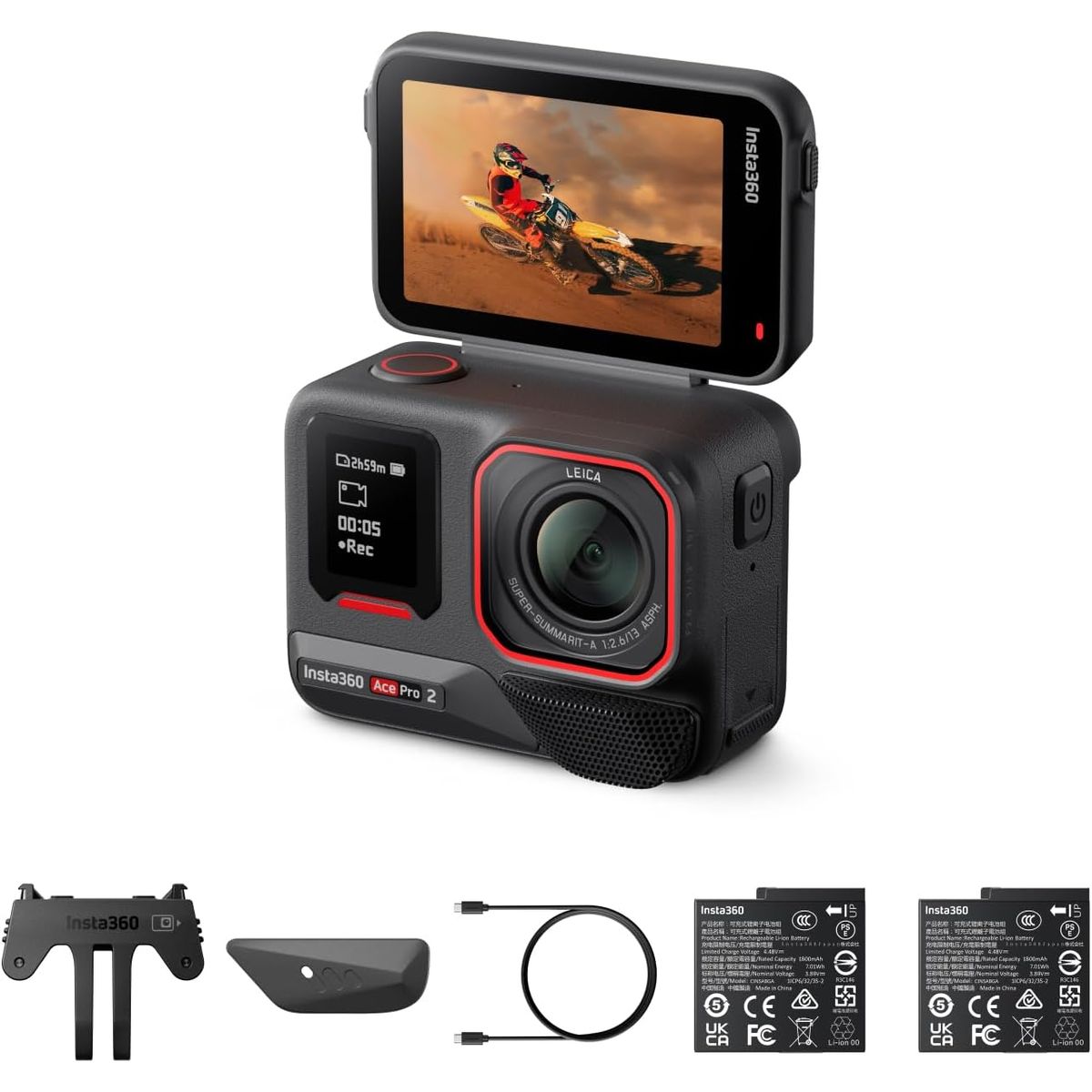 INSTA360 - Insta360 Ace Pro 2 Paquete Doble Batería